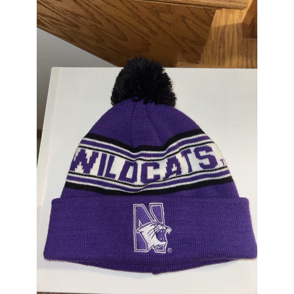 Kansas State Wildcats Embroidered Cuffed Beanie Pom Hat Cap